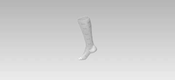 Tall sock dieline