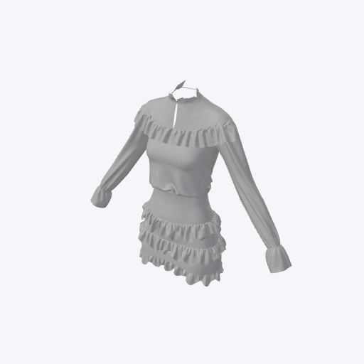 Off shoulder ruffle skirt set