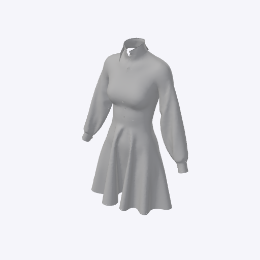 Long sleeve collared skater dress