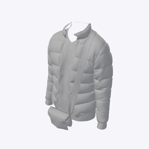 Puffer jacket with crossbody bag