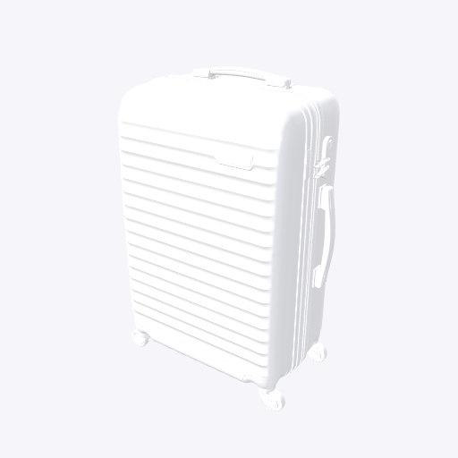 Ribbed hard shell suitcase