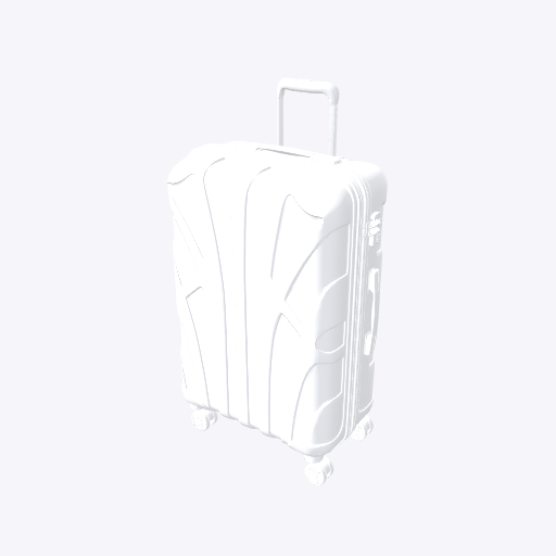 Sculpted hard shell suitcase